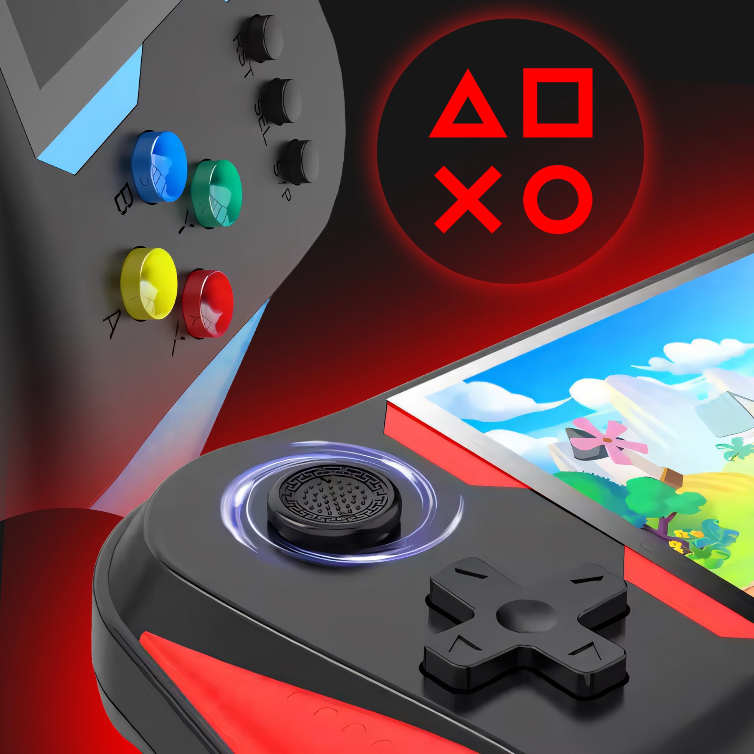 Retoo Console di gioco portatile retrò con display LCD 3,5 pollici, per due giocatori con 500 giochi classici, batteria 1200 mAh, schermo, console per videogiochi retrò per bambini, console da gioco