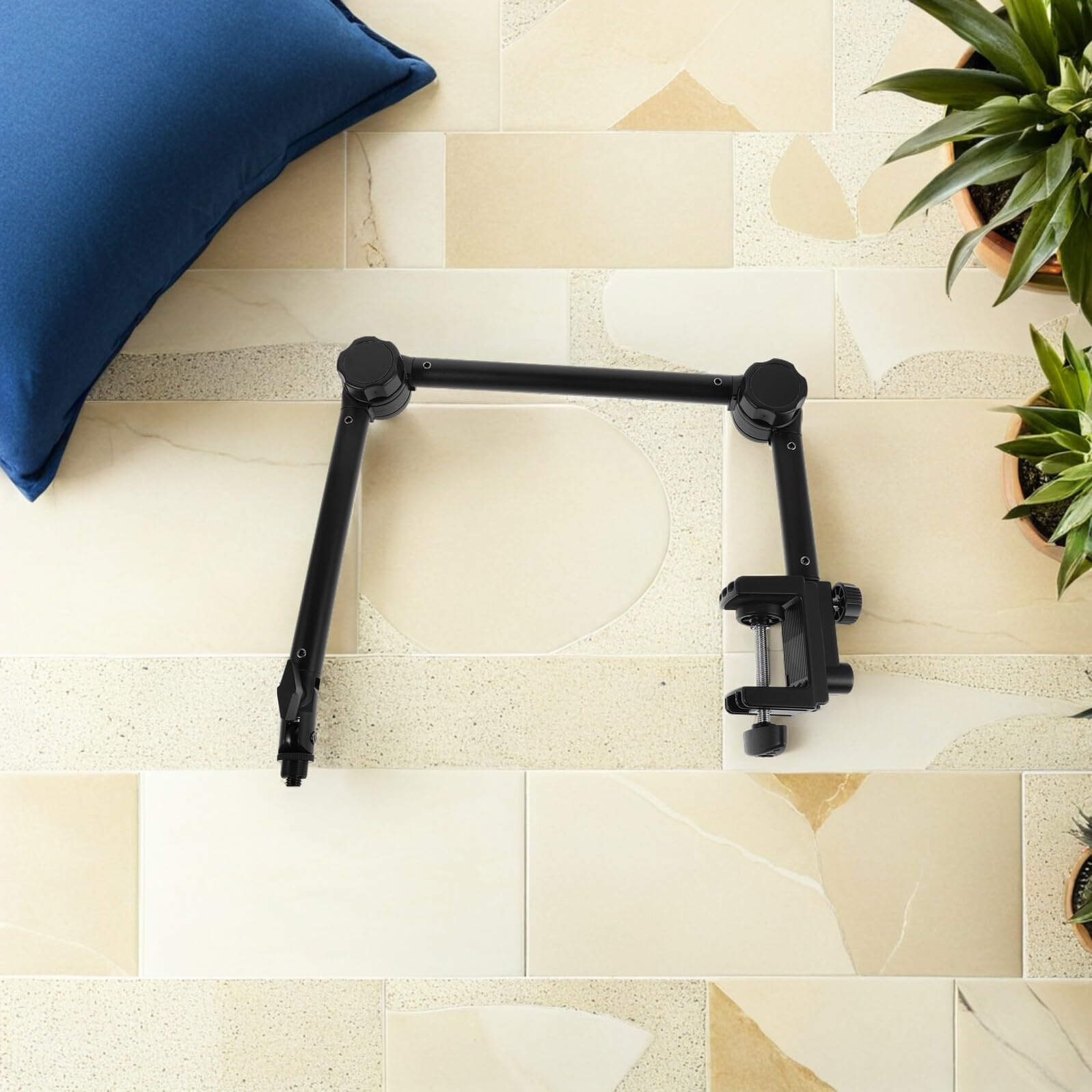 Beavorty Soporte de Micrófono con Brazo Articulado Flexible para Escritorio Material de Metal y Plástico, Soporte Resistente para Grabar Videos y Trabajo en Escritorio