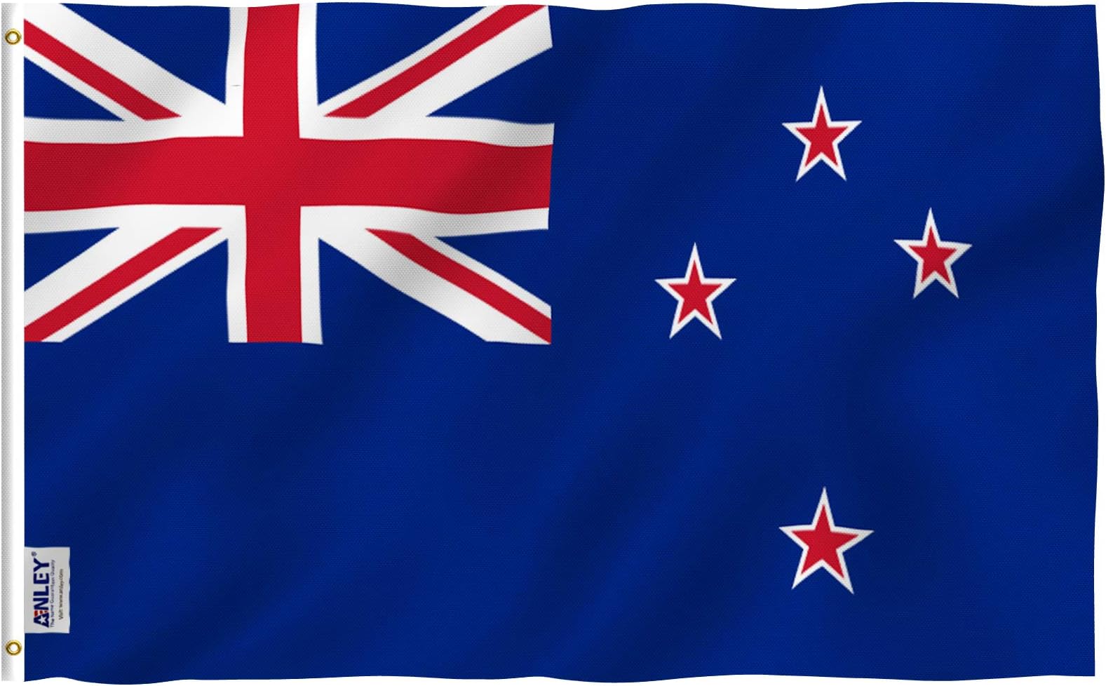ANLEY Fly Breeze 3x5 Foot New Zealand Flag - Vivid Color and UV Fade Resistant - Canvas Header and Double Stitched - New Zealander Kiwi National Flags Polyester with Brass Grommets 3 X 5 Ft