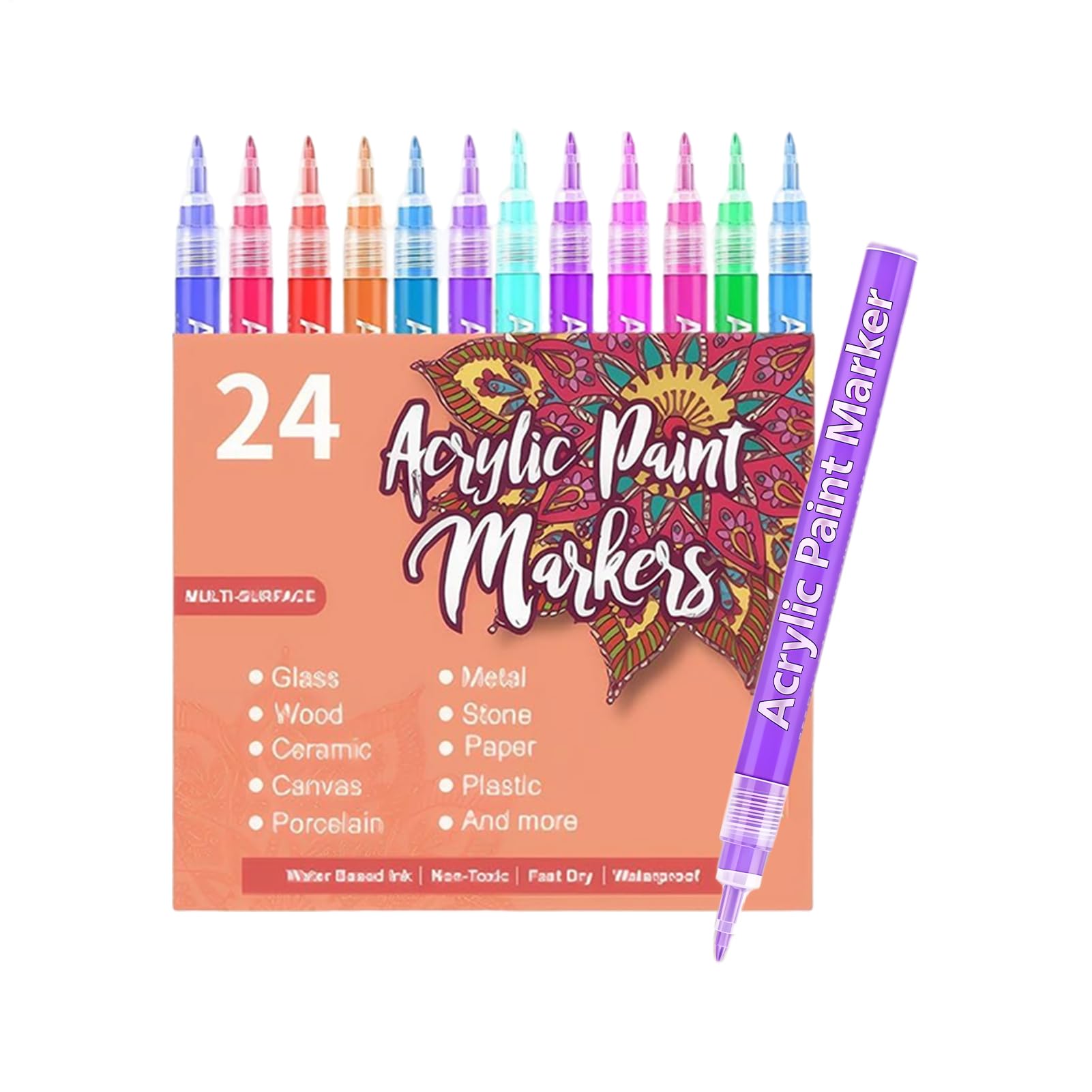 Nail Polish Pens - Waterproof Fine Tip Long Lasting - 0.5mm Nail Drawing Pens Painting Tools - For Adults Women Girls Birthday Christmas Leisure Beauty Home Salon