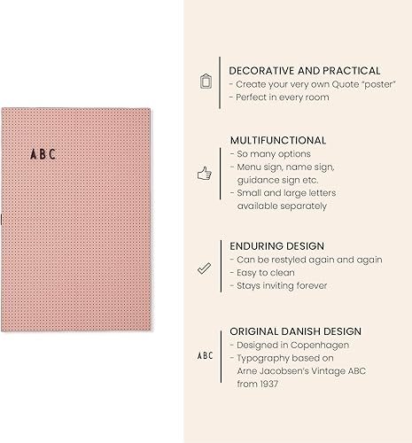 Miniatura 10 de Design Letters Tablero de letras de fieltro  Tablero de mensajes A4  Tablero de letras intercambiable para uso diario  Uso como tablero de menú en