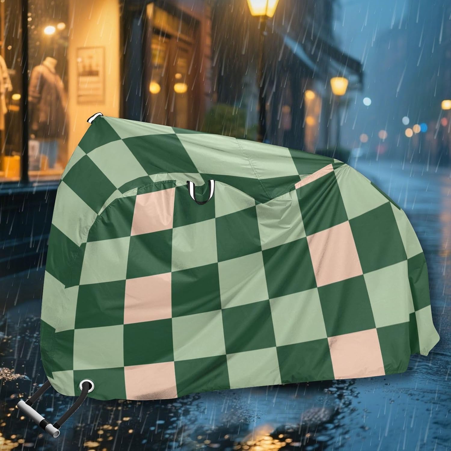 Checkered Plaid Covers for Bike Waterproof Road Bike Cover Bikes Accessories