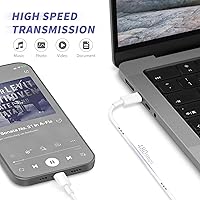 Vista 5 de Cargador de iPhone de carga rápida, [certificado MFi] Paquete de 20 W tipo C bloque de carga rápida con [10 pies y 6 pies] USB C a cable Lightning