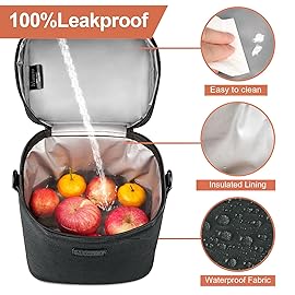 Mancro Breastmilk Cooler Bag with Ice Pack, Insulated Bottle Bag for 6 Baby Bottles (Up to 9 Ounce) with Shoulder Strap for Nursing Moms on The Go or Daycare, Dark Grey