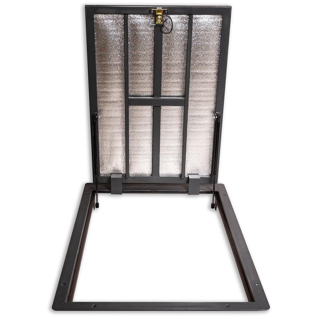 Właz Podłogowy 1000 x 600 mm - Właz do Piwnicy Rewizyjny Podłogowy - Metalowa Pokrywa z Amortyzatorem Gazowym i Uchwytem Oraz Gumową Uszczelką