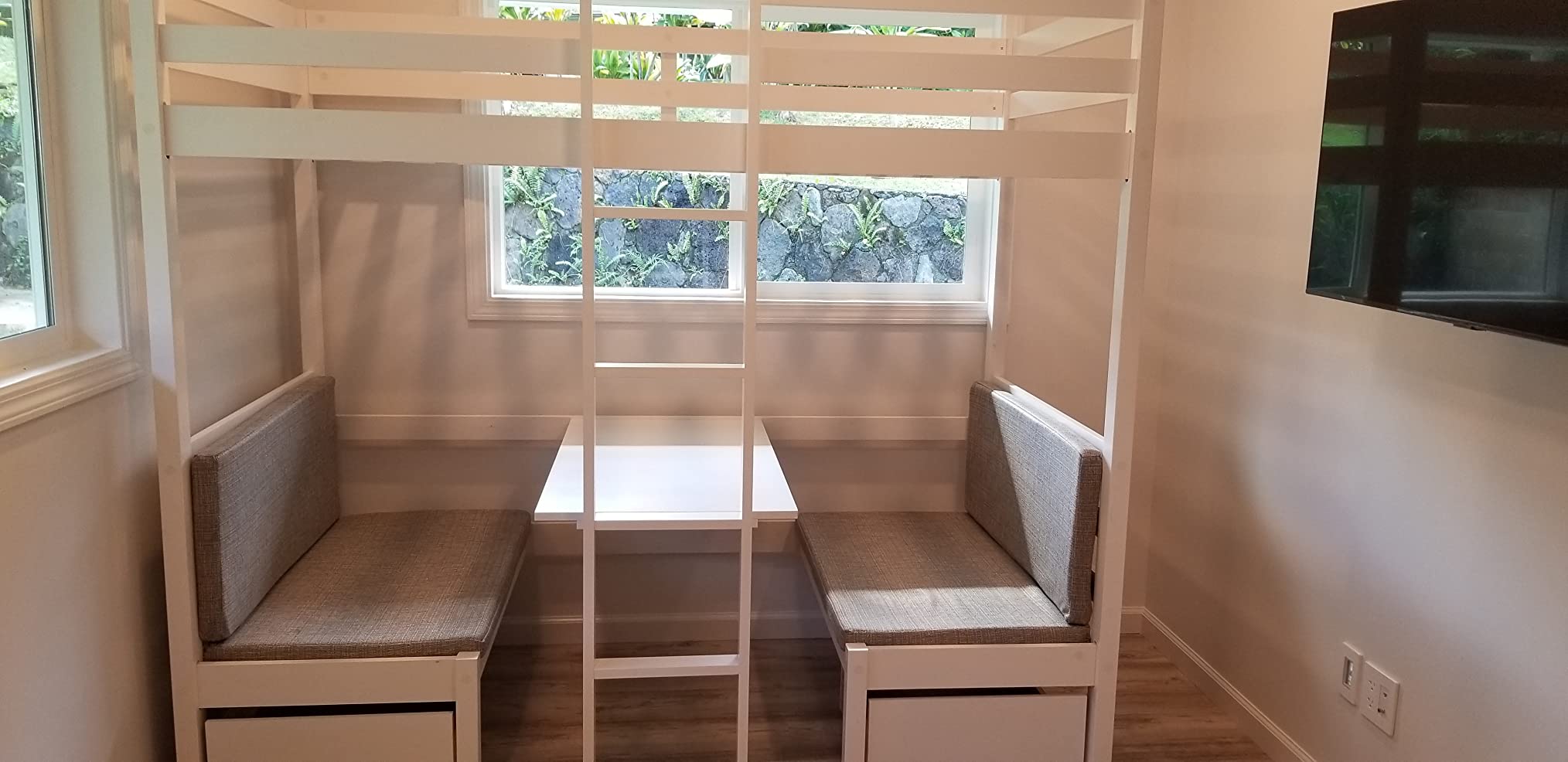 62/mo Finance Merax Full Over Full Bunk Bed Frame with Down Bed Easy