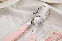 Vista 4 de Set de cubiertos Annova, cubiertos de cocina de acero inoxidable retro/remaches de colores, juego de cubiertos de mesa, incluye cuchillos