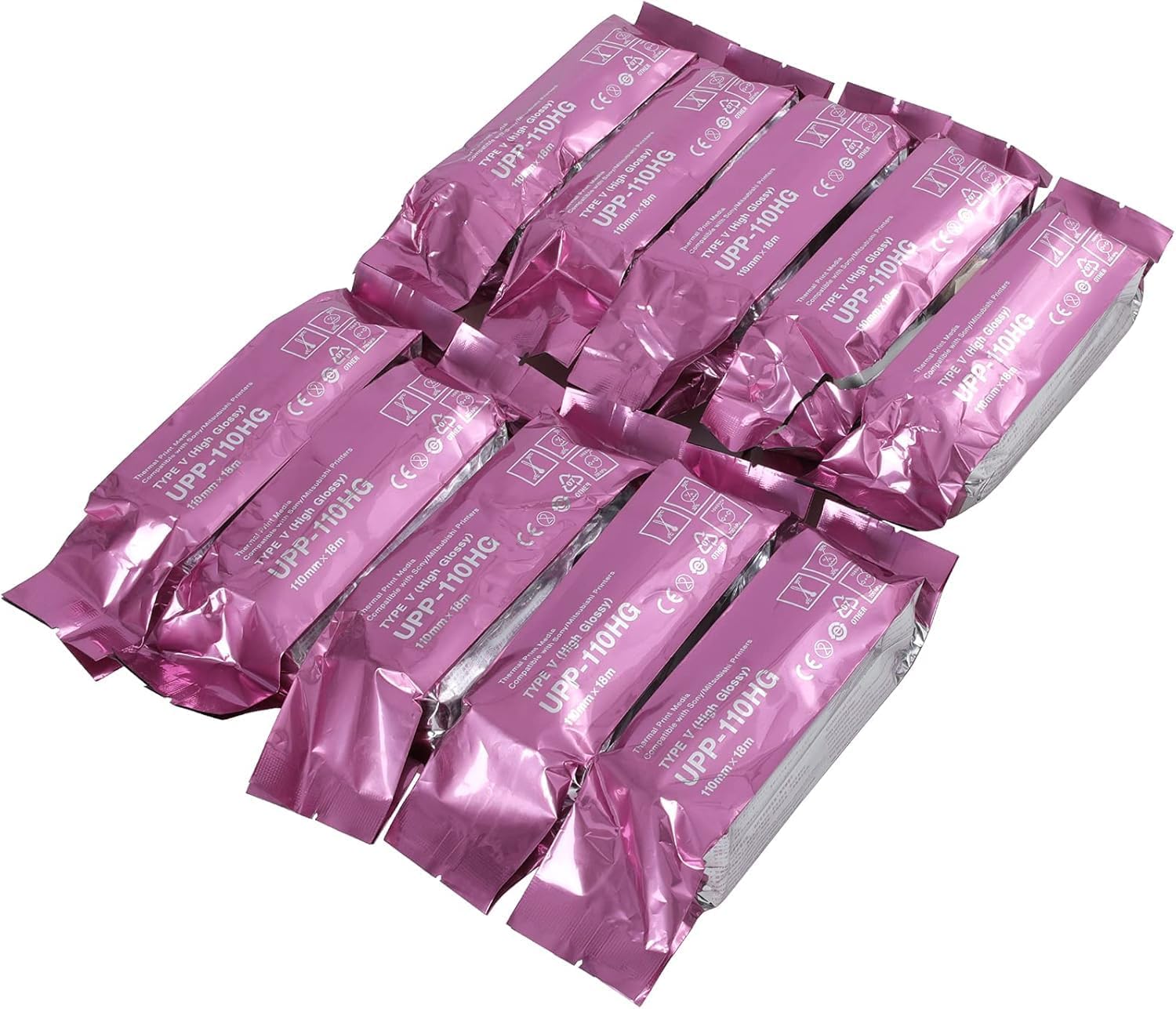 UPP-110HG High Gloss Ultrasound Paper Film/Media,Replacement for Sony Upp-110HG,110 mm x 18m (10)