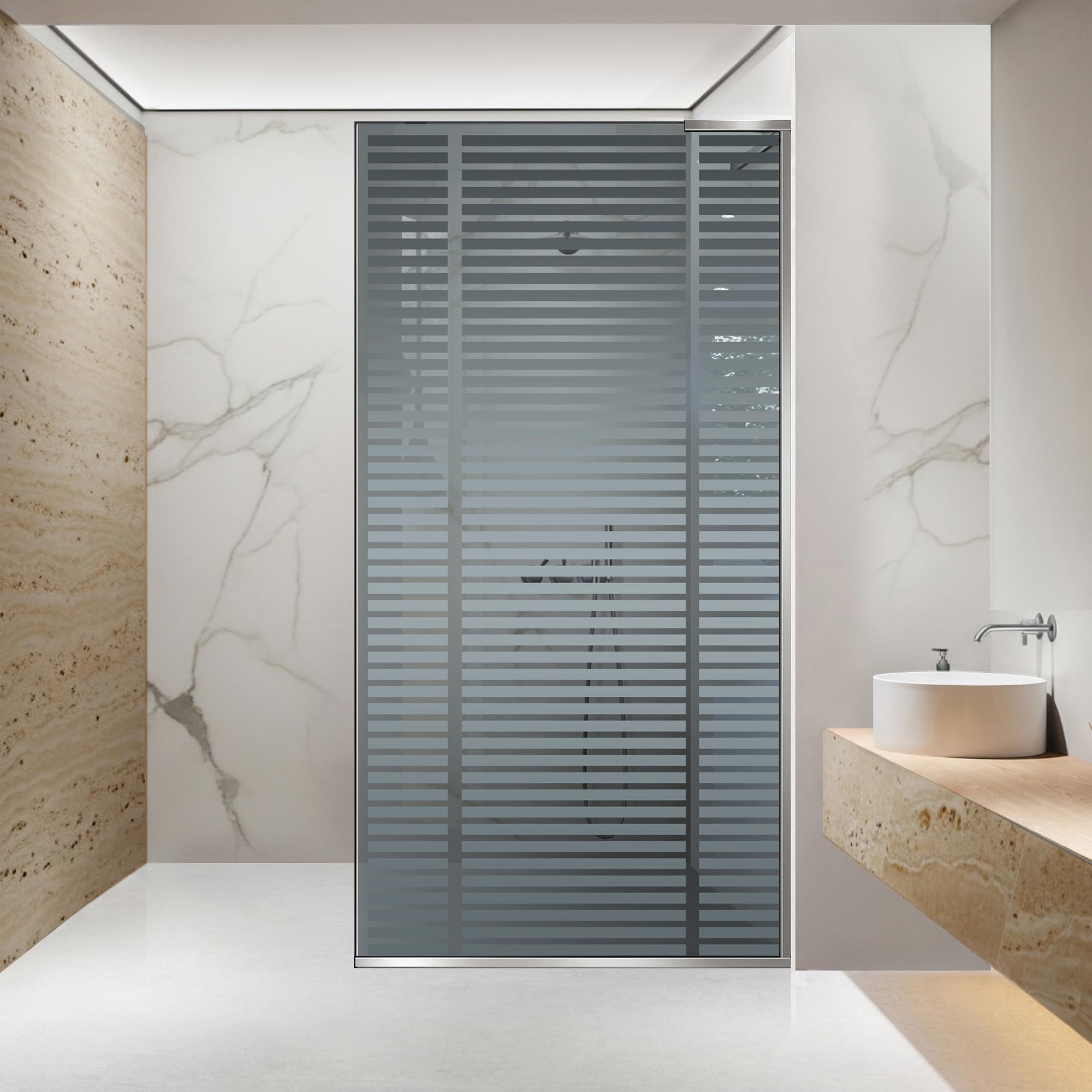 Mampara de ducha de 90x195 cm con tratamiento antical y cristal gris