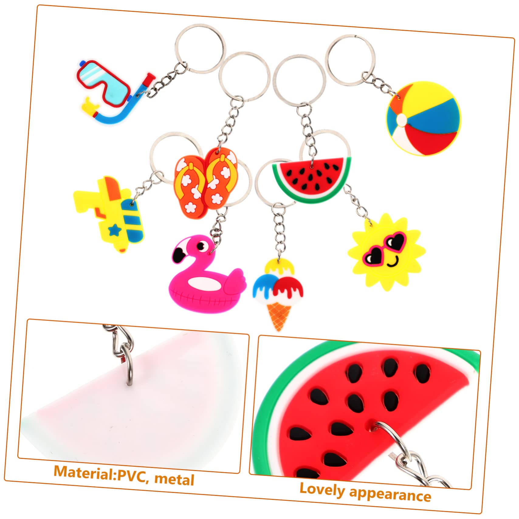 KOMBIUDA 64stücke Teiliges Hawaii Schlüsselanhänger Tropische Deko Für Sommerpartys Leichtes Und Perfekter Begleiter Für Taschen Und Schlüssel Für Luau Und Gartenfeiern