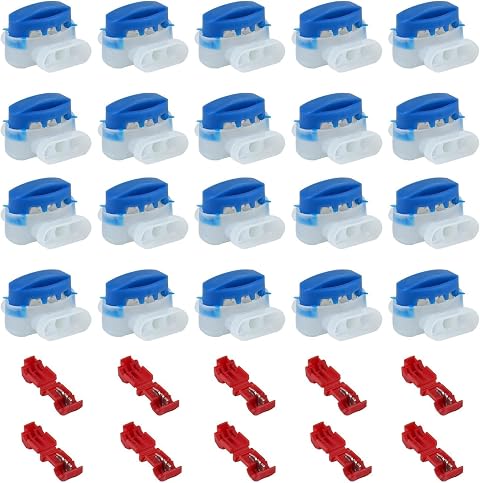 20 Pz Connettori Elettrici Impermeabili, Morsetti per Cavi Elettrici, Connettori Stagni in Gel per Robot Tagliaerba Automatici, Riparazione Cavi Perimetrali, con 10 terminali di collegamento | Morsetti di collegamento con 10 morsetti impermeabili per robot tosaerba