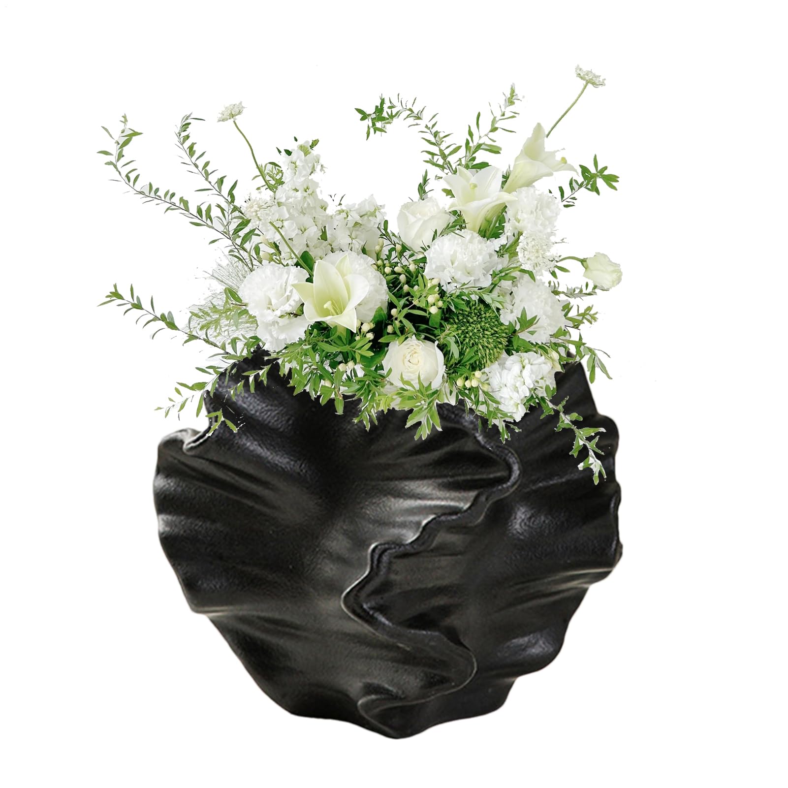 Vase céramique corail blanc pour rompre la monotonie d'un salon