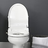 Vista 11 de Bio Bidet BB1000 Asiento de bidé de agua caliente, secador de aire, asiento calefactable con tapa de cierre lento, control remoto, redondo