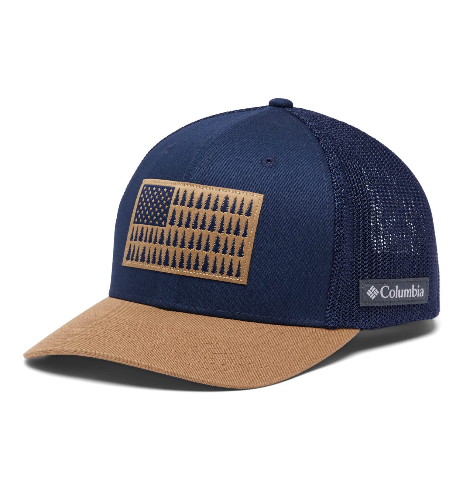 Columbia Unisex Collegiate Navy/Delta 'S Tree Flag Mesh Ball Cap, S/M