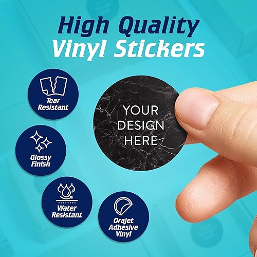 Vista 683 de DayStar Custom Signs & Design - 100 adhesivos de vinilo personalizables, con texto, imagen, diseño y logotipo; adhesivos para logotipo de embalaje