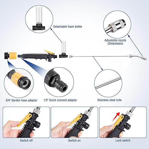 Miniatura 3 de Maypott Kit de varilla de ánodo para calentador de agua RV y varilla de descarga, 9.25 pulgadas de largo x 34 pulgadas NPT varilla de magnesio para