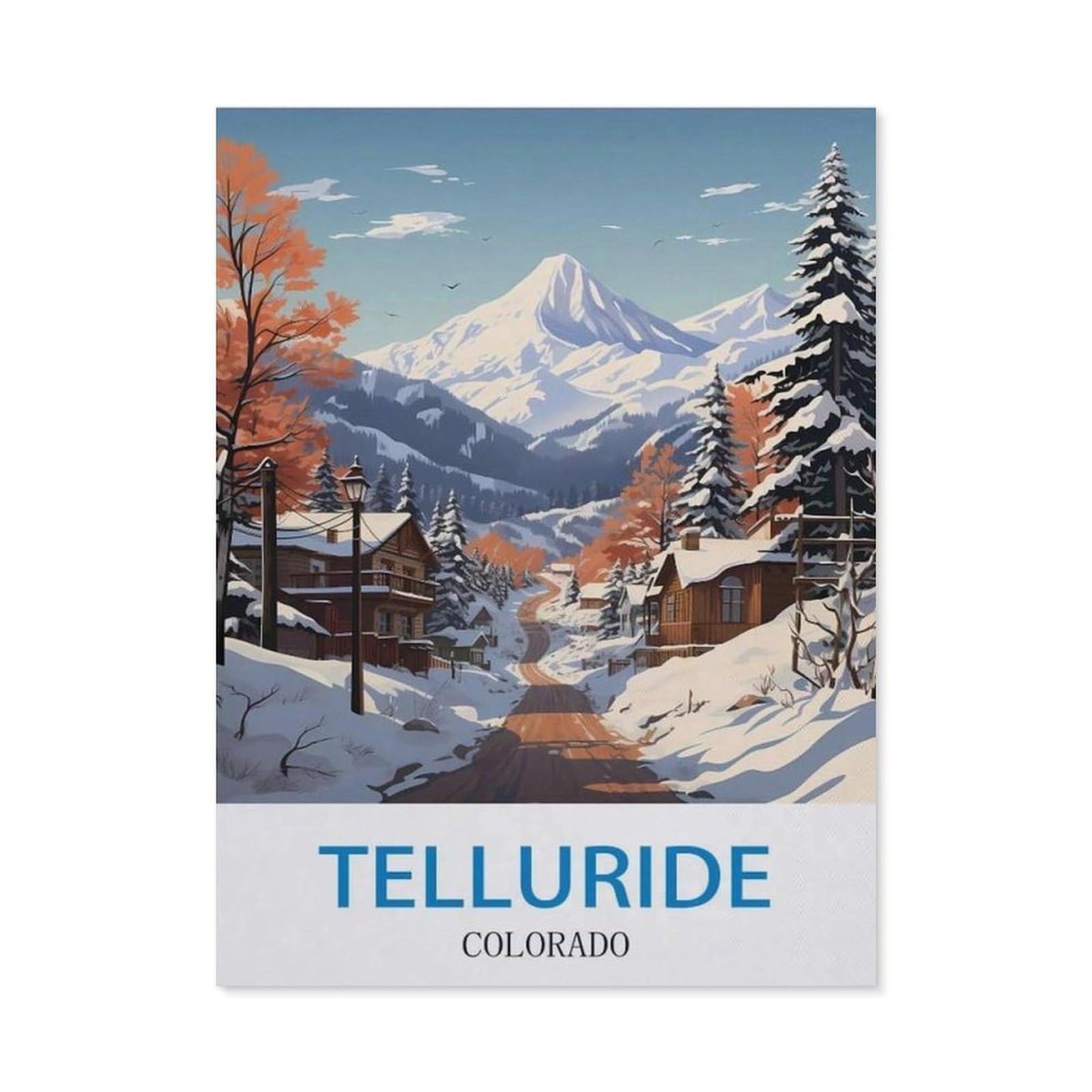 BEAYODKP 5D DIY Diamond Painting kit，Telluride Colorado（30x40cm）
