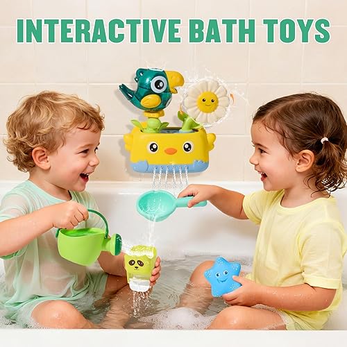 Miniatura 2 de Juguetes de baño para bebés de 1 a 3 años, juguetes de baño sin moho para niños pequeños de 2 a 4 años, bañera interactiva, agua, piscina, ducha,