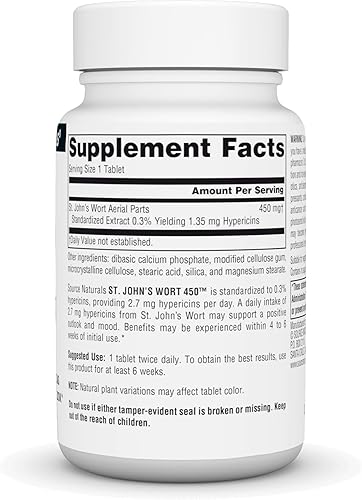 Miniatura 9 de Source Naturals St. Johns Wort Extract 300 mg apoya una perspectiva mental positiva - 240 Tabletas