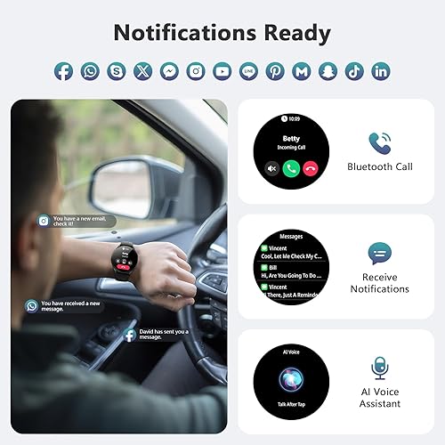 Miniatura 3 de Blackview Smart Watch for Women Men (Make/Answer Calls),1.43''AMOLED Touchscreen Fitness Tracker with 100+ Sports Modes, Heart Rate/SpO2/Sleep