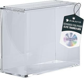 Elite Trainer Box Acrylic Display Case Stackable - 8mm + 5mm Ultra Thick Acrylic with 5x3mm Strong Magnets - ETB Case Protector - Compatible with Elite Trainer Boxes