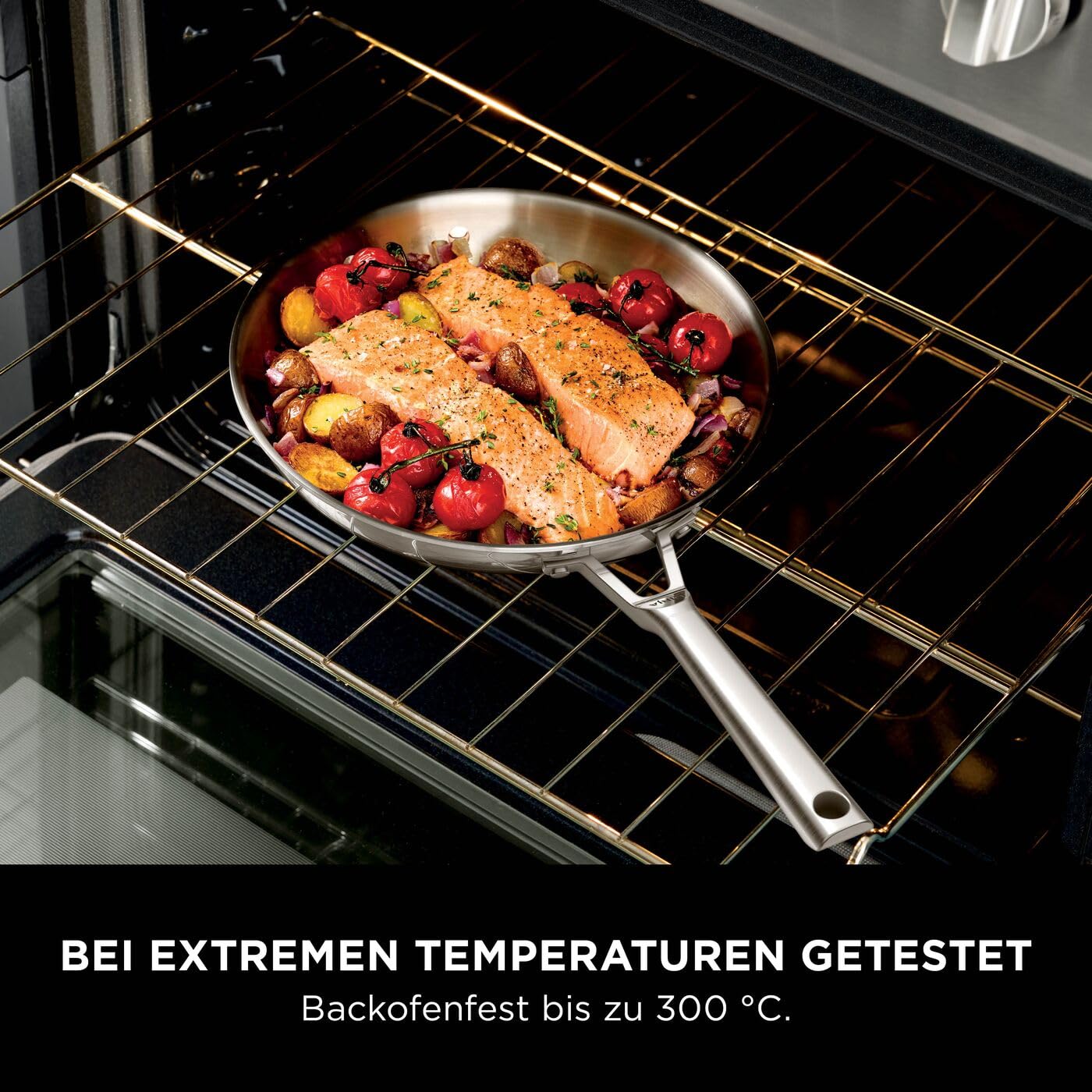 Ninja EverClad Edelstahl-Kochtopf (18 cm) mit Deckel, geeignet für alle Herdarten, sogar Induktion, ofenfest bis 300 °C, durchgehender Induktionsboden, C90218EUI