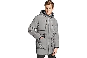 Orolay Men's Thickened Down Hooded Winter Puffer Jacket with 6 Pockets