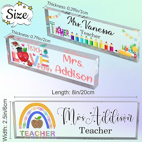 Miniatura 2 de Placa de nombre personalizada para escritorio de regalos para profesores, placa con nombre personalizada para escritorios, placa de escritorio