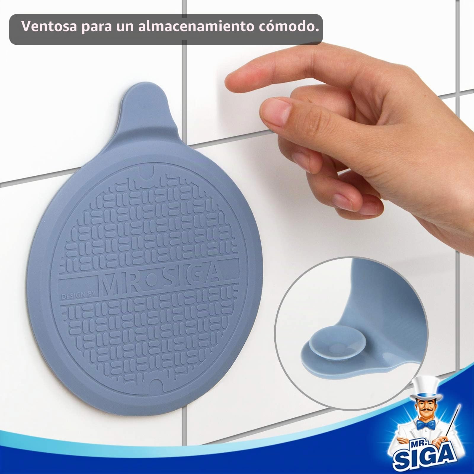 MR.SIGA Tapón de Drenaje de Silicona para Ducha, bañera, Lavabo, Fregadero, colador de Drenaje con Ventosa, Paquete de 3