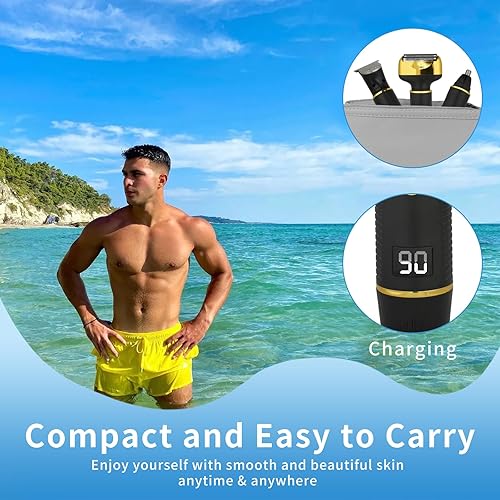 3-in-1 Cordless Electric Razor - Waterproof Wet/Dry Shaver(Black)