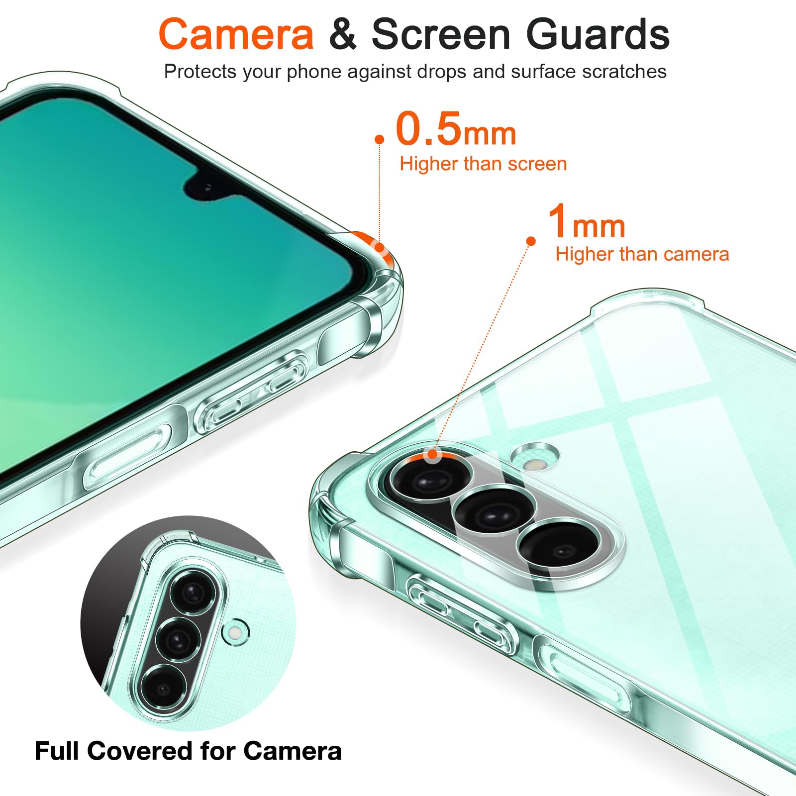 iVoler Cover per Samsung Galaxy A26 5G, Custodia Antiurto Trasparente per Assorbimento degli Urti con Paraurti in TPU Morbido, Sottile Morbida in Silicone TPU Protettiva Case