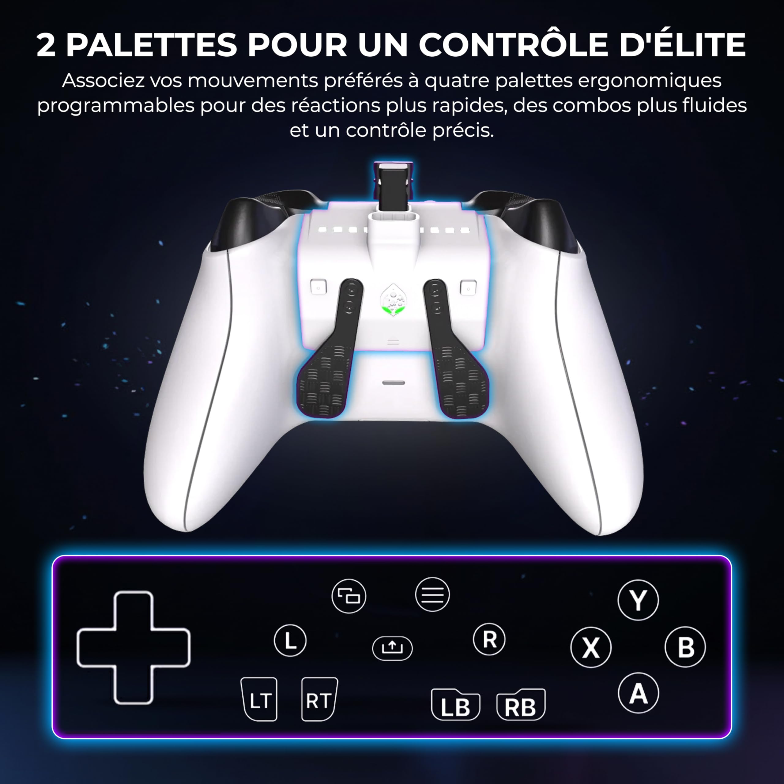 Collective Minds Strike Pack ‘Dominator’ pour manette Xbox câblée Kit MOD personnalisable avec 2 palettes arrière pour Xbox programmables Accessoire pro pour joueurs | Compatible Xbox Series X|Set One