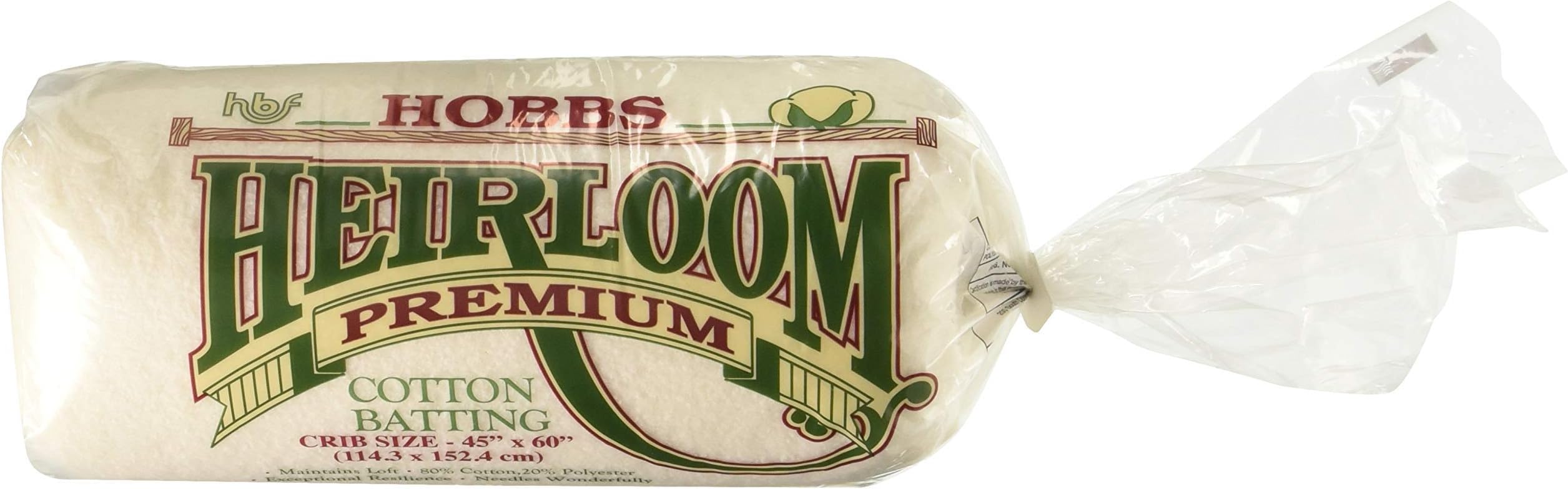 Hobbs Heirloom Premium Cotton: 45 x 60in (Crib), Blend, White