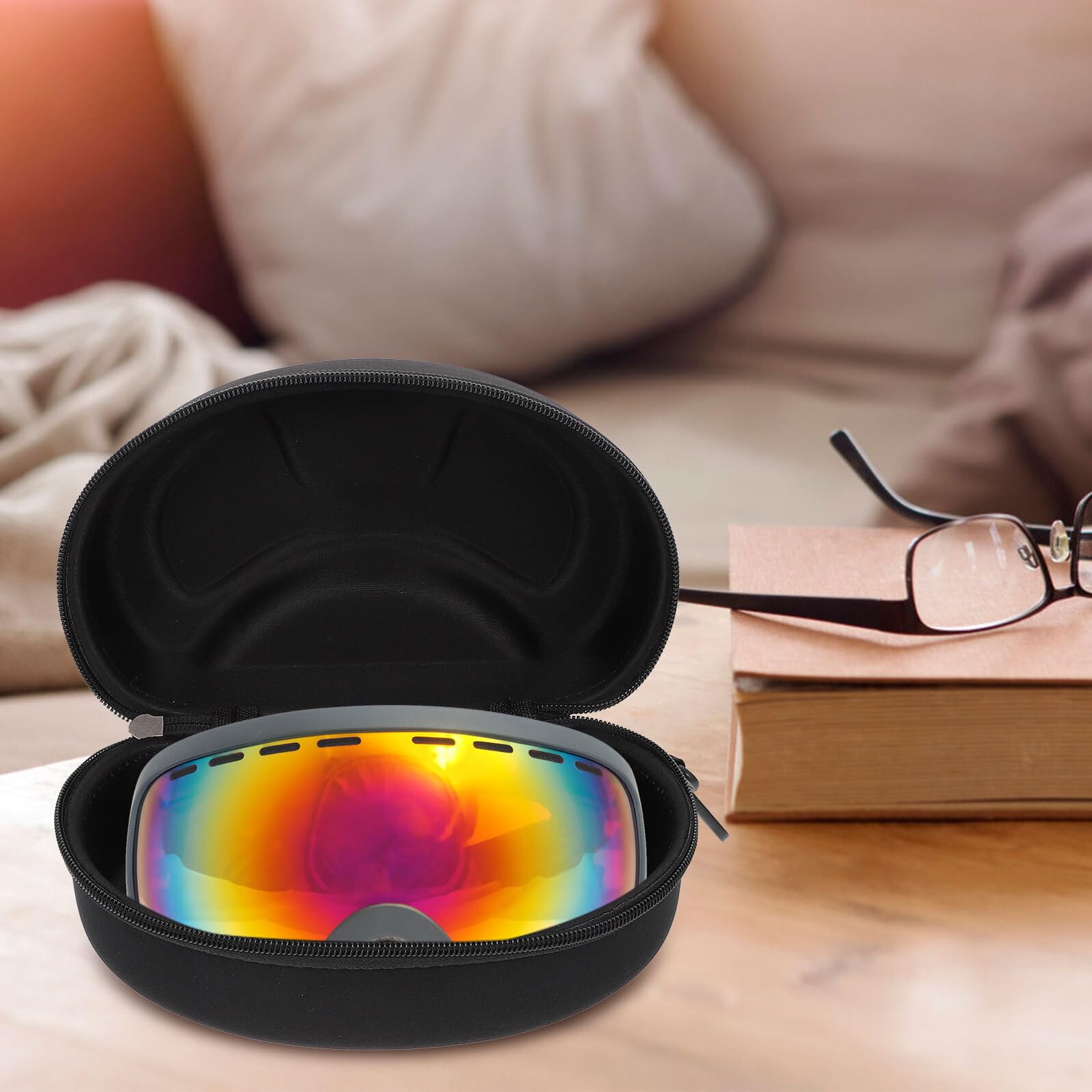 Gatuida 1 Custodia per Occhiali Portatile con Cerniera Astuccio per Sole e Goggles Protezione Design Versatile e Resistente per Viaggi e Quotidianità