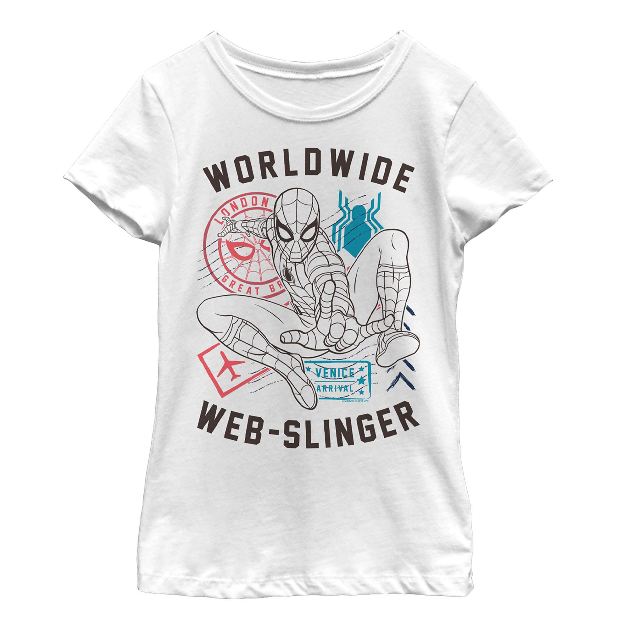 Marvel girls World Wide Web Slinger Vintage T-Shirt (pack of 1)