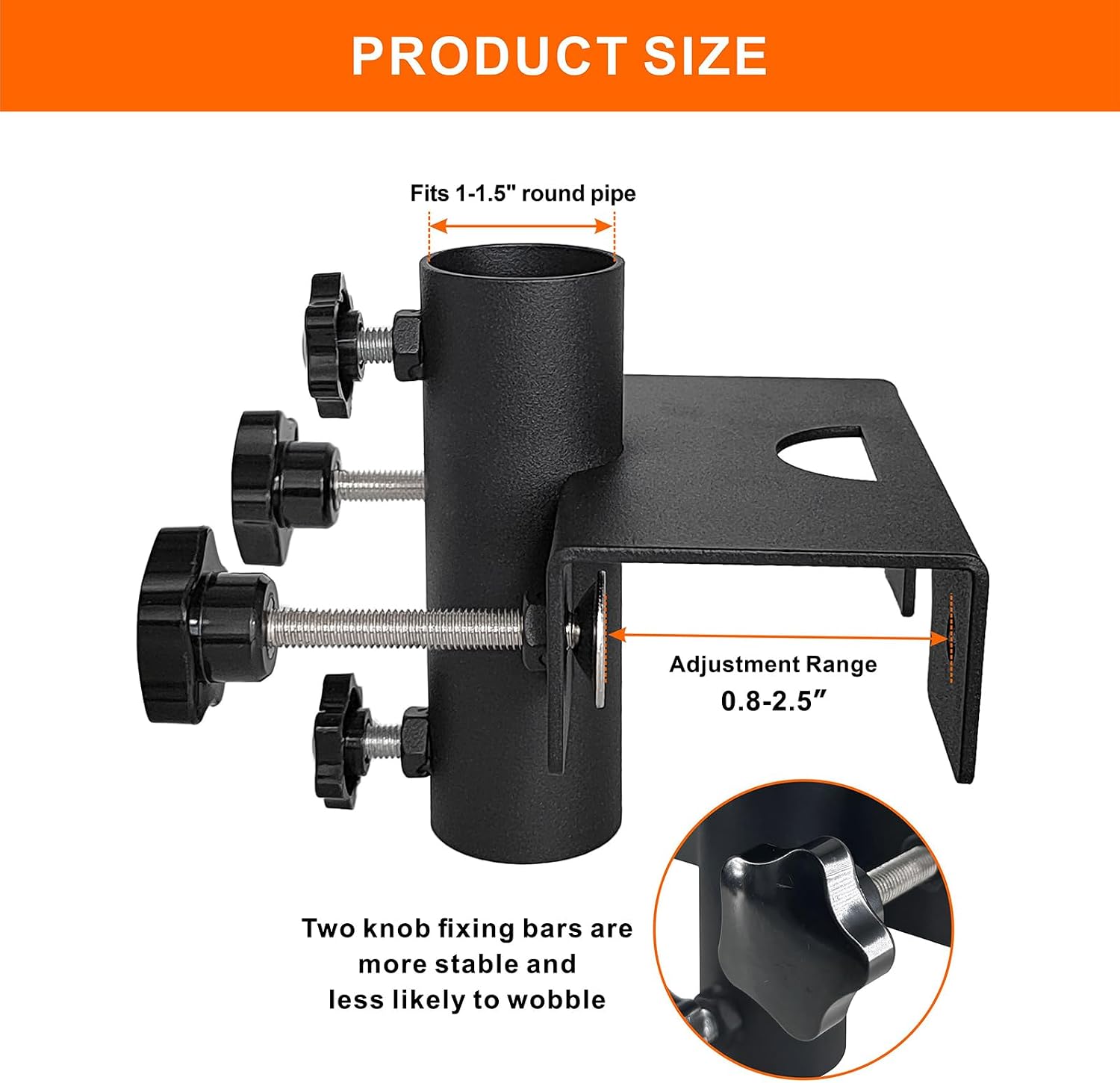 Patio Umbrella Clamp Clip Umbrella Stand Holder, Outdoor Umbrella Mount for Chair, Fence Post, Railing, Bleachers