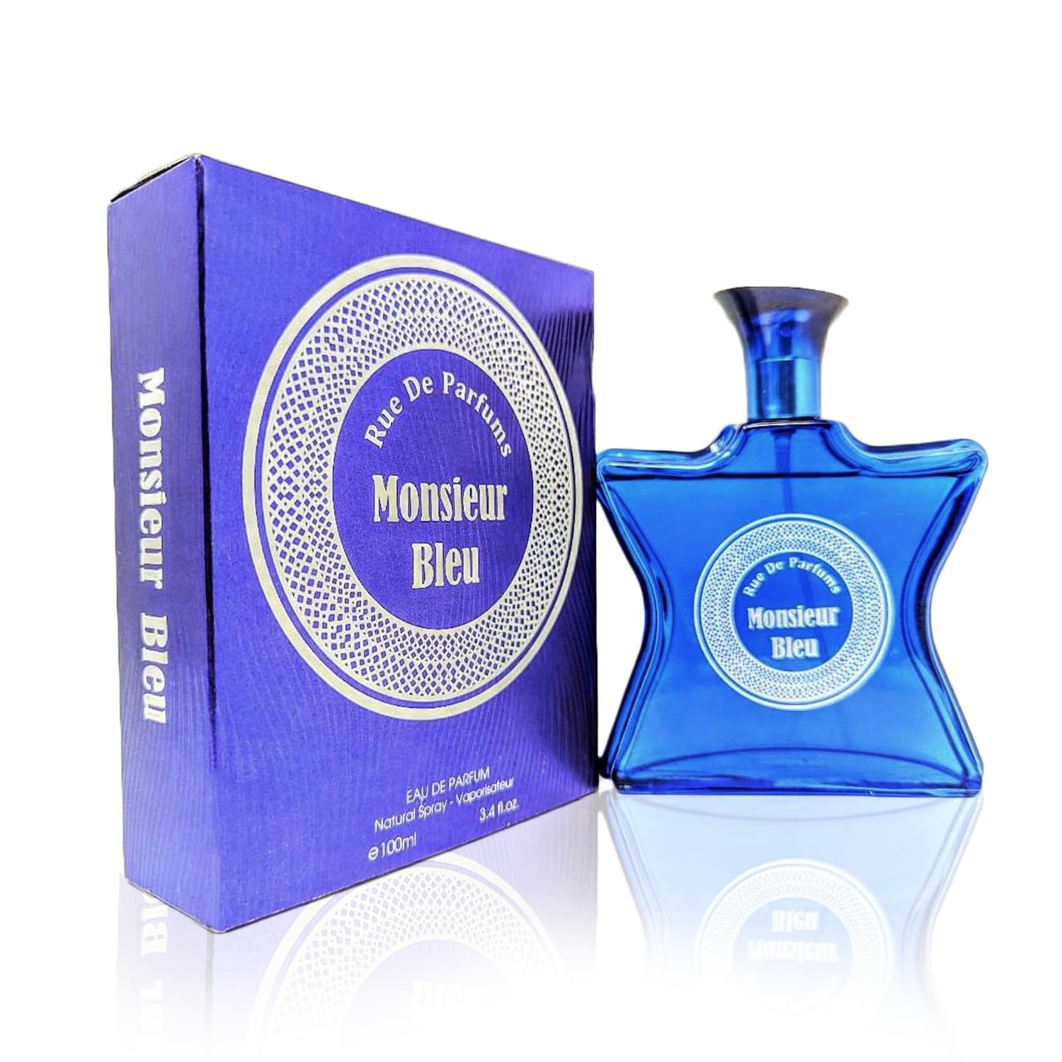 META-BOSEM Monsier Blue for Men Cologne Fresh Fragrance, Eau de Parfum Natural Spray - Woody and Aromatic Scent - Holiday Gift, 3.4 Fl Oz/100 Ml