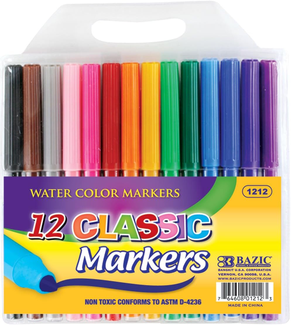BAZIC 12 Watercolor Marker Artists Markers Arts