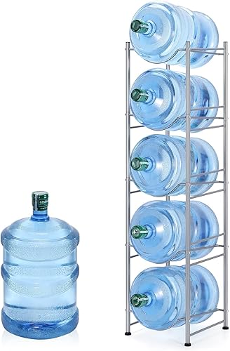 Miniatura 8 de Soporte para botellas de agua de 5 galones, enfriador de agua, para almacenamiento de 3 botellas, desmontable y resistente, organizador de jarra de