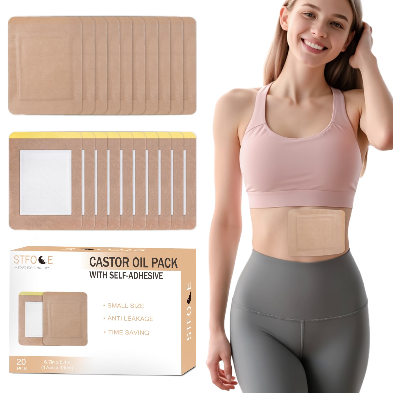 STFOCE 20pcs Castor Oil Pack Wrap - maternity | Mubboo