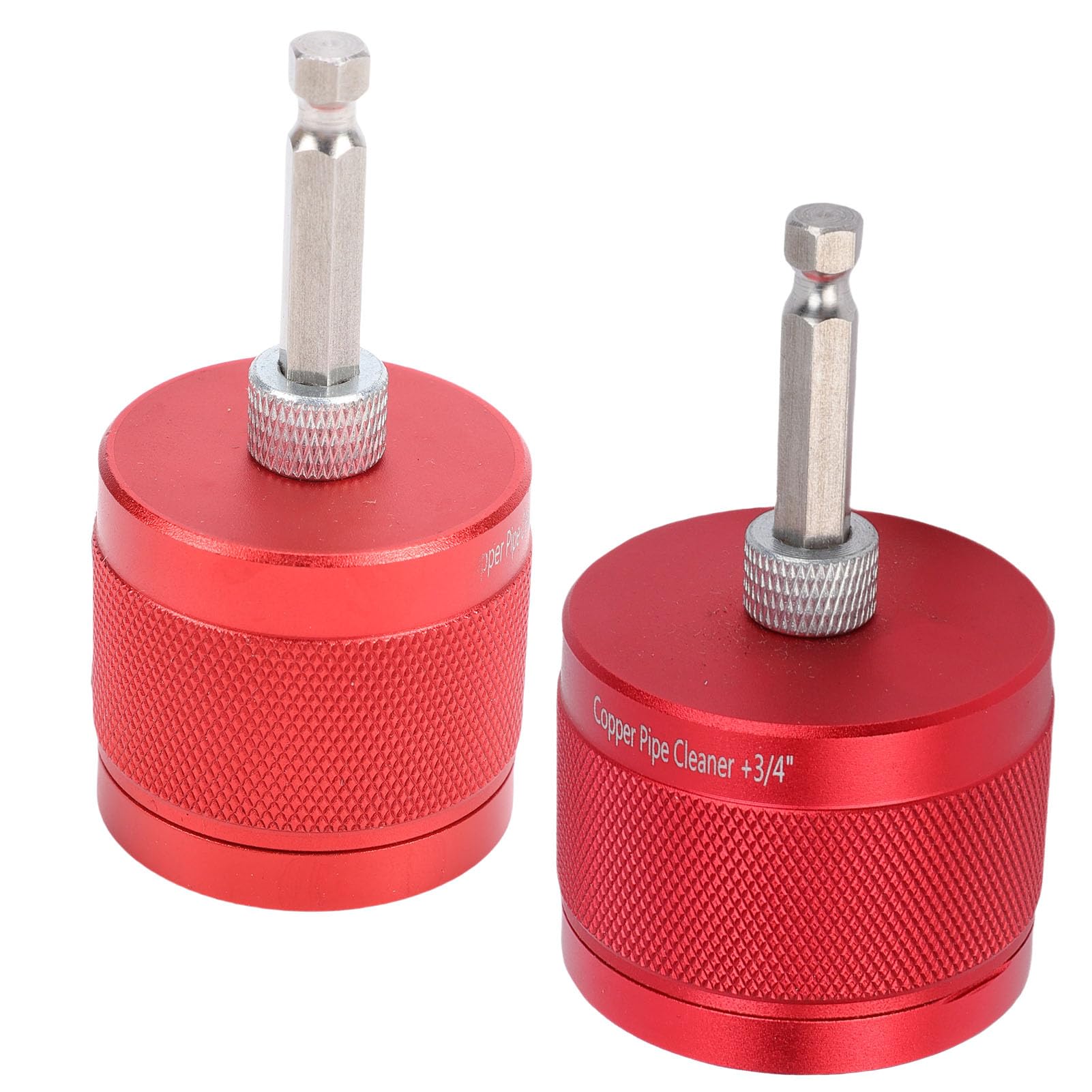 Nettoyeur de tuyaux en cuivre Pissente avec brosses 1/2 et 3/4 et tige hexagonale 1/4