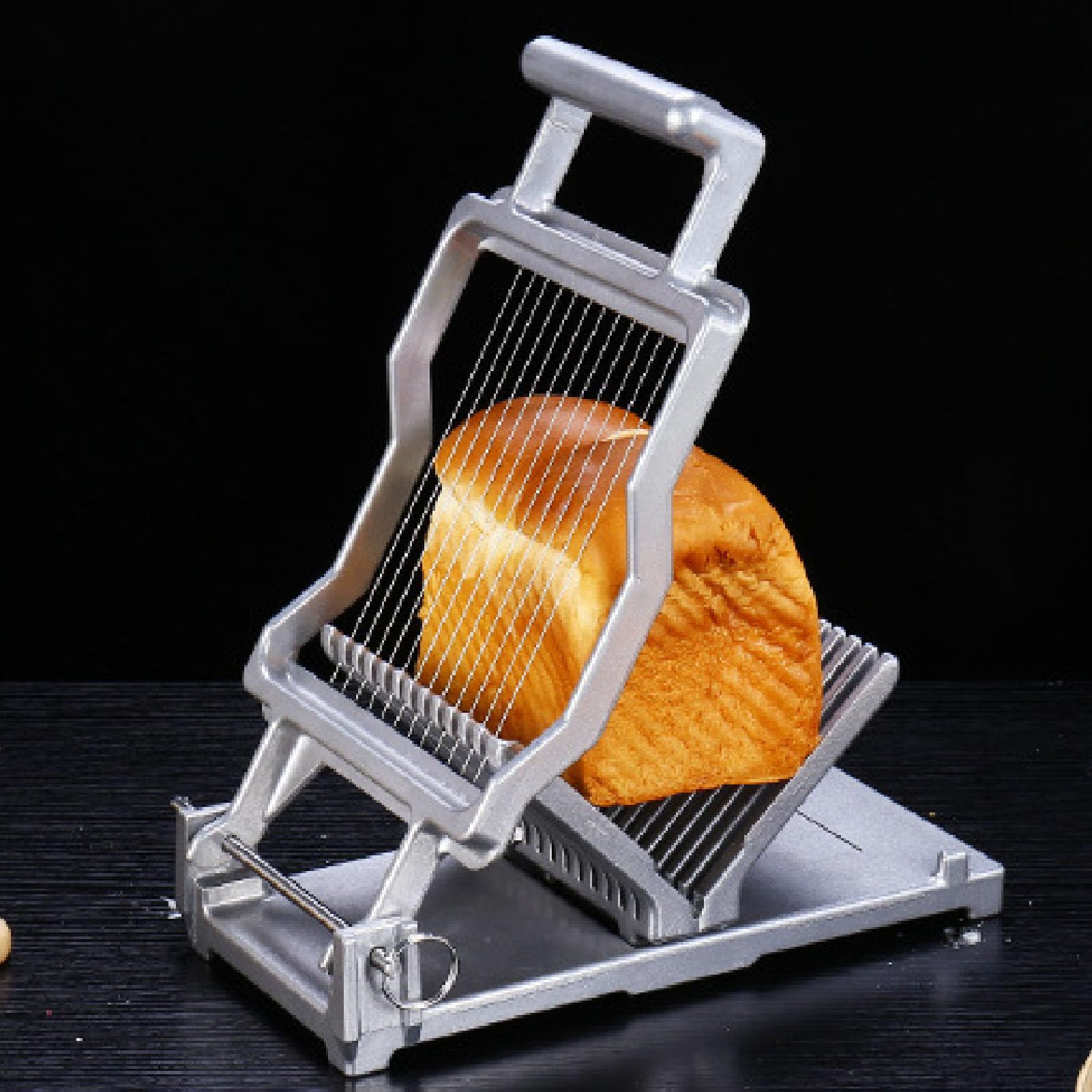 Edelstahl-Käseschneider, Brot, Käse, tragbares Küchenwerkzeug zum Schneiden von Blockkäse, Obst, Gemüse, Fleisch, mit Griff aus Aluminiumlegierung, langlebig (10mm)