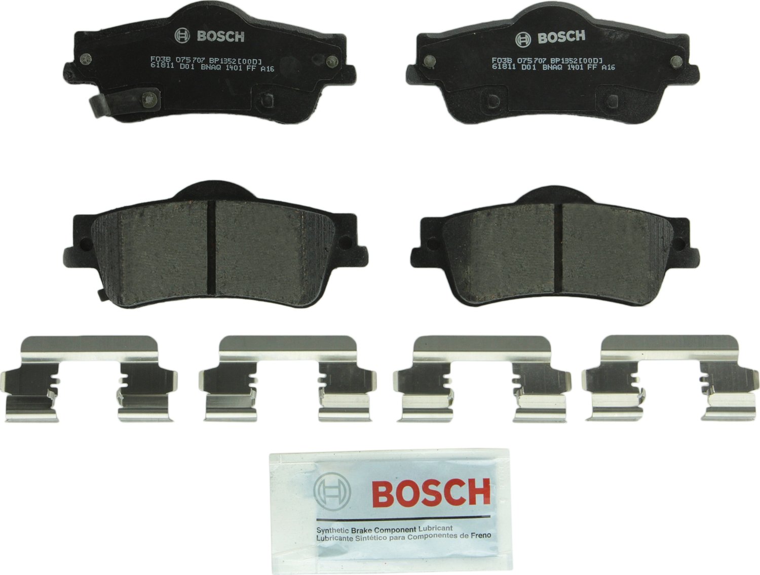 Bosch Automotive BP1078 QuietCast Premium Semi-Metallic Disc Brake Pad Set For: Subaru Forester, Legacy, Outback, B9 Tribeca, Tribeca, WRX, Front — view 148