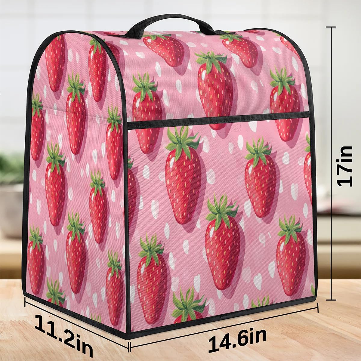 Strawberries Spots Stand Mixer Cover Compatible with 6-8 Quarts Mixer Kitchen Mixer Cover Fits Tilt Head & Bowl Lift Dust Cover of Coffee Machine