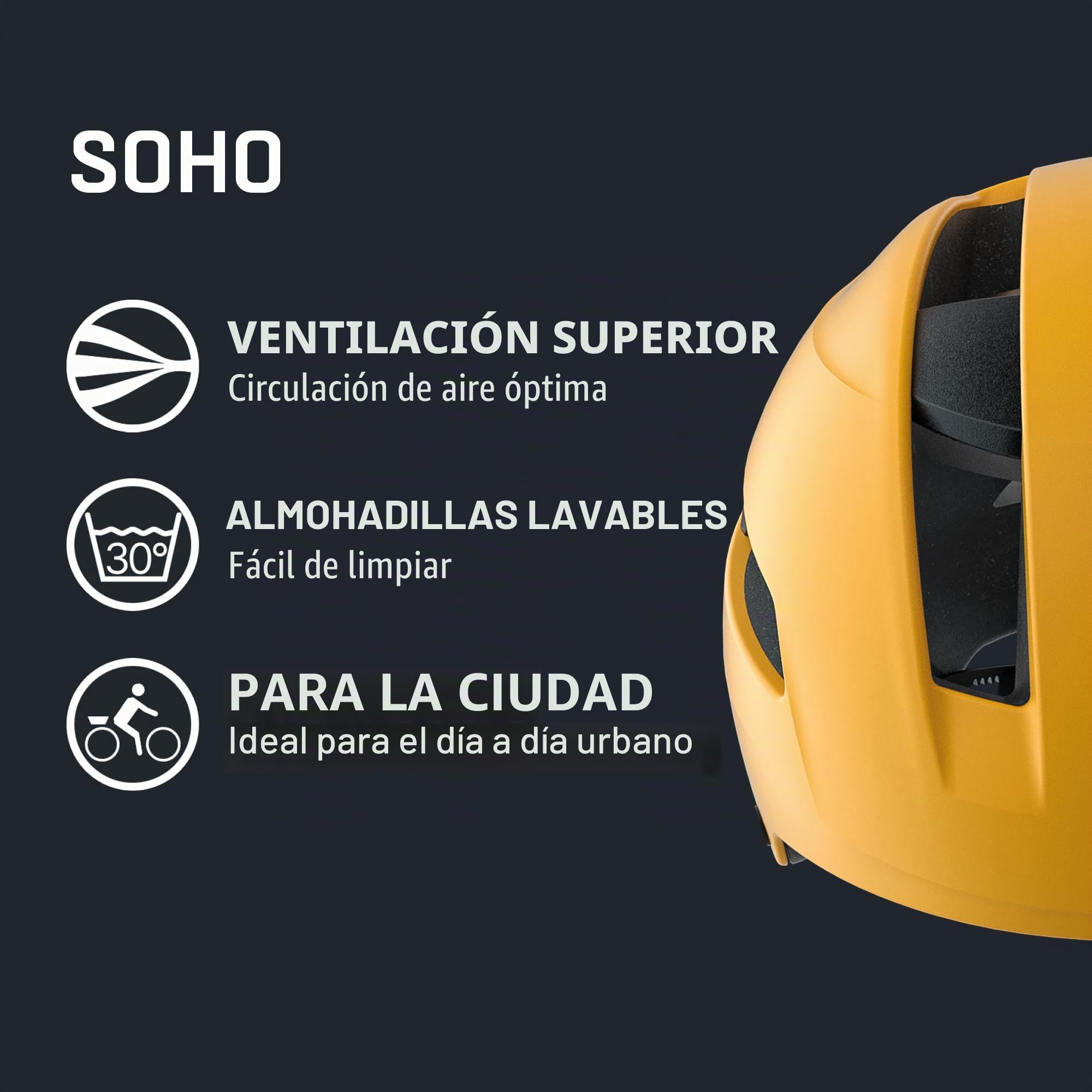 ALPINA Unisex - Adultos, Soho Casco de Ciclismo, Burned-Yellow Matt, 55-59 cm