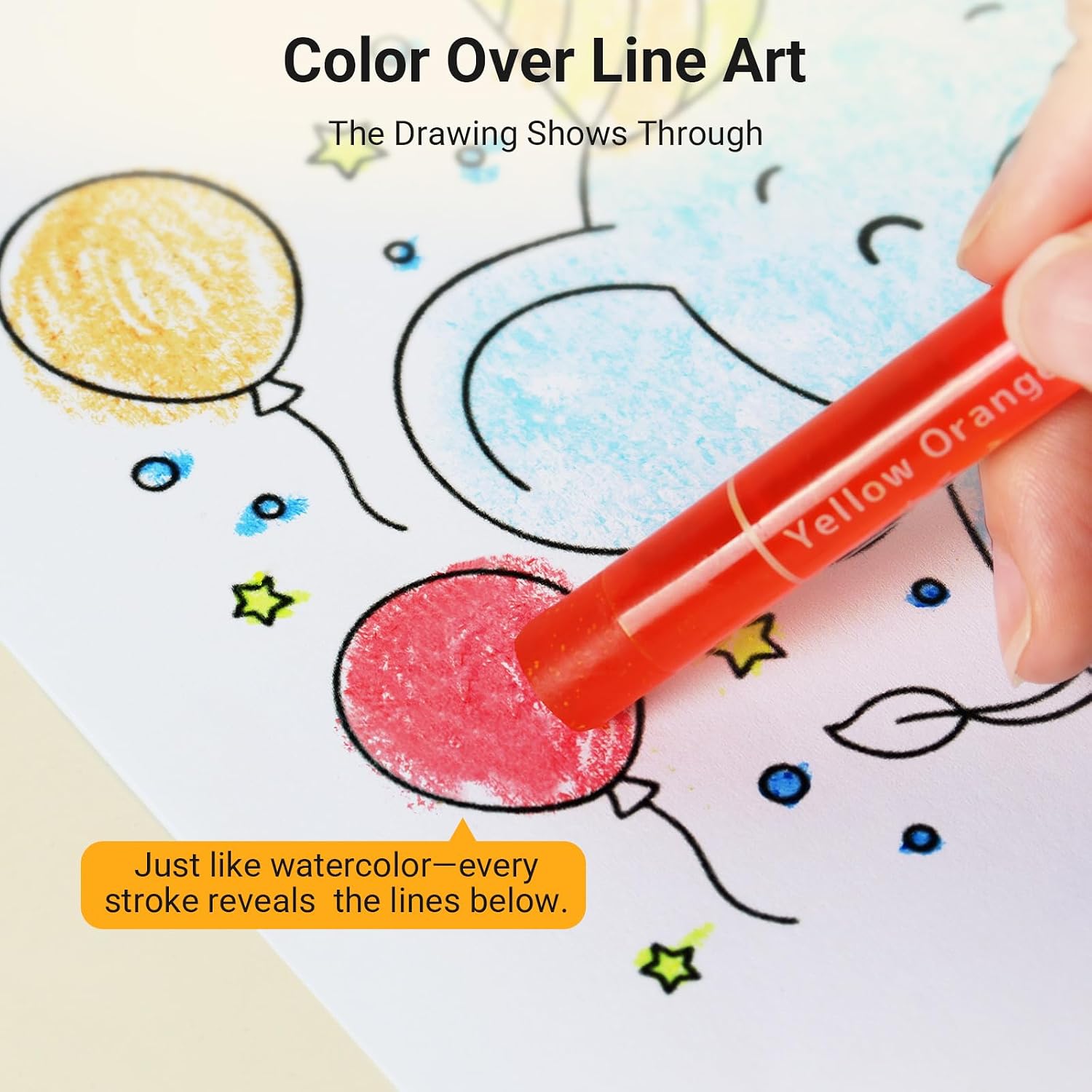KOKUYO KE-AC28 Transparent Crayons, 16 Colors