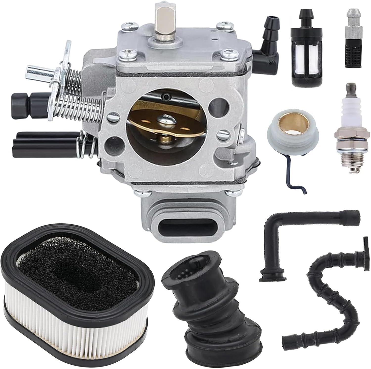 MS660 Carburetor for Stihl MS650 065 066 Chainsaw with Air Filter Worm Gear Kit Replace for Walbro WJ-48, WJ-66, WJ-67, WJ-76, WJ-86, 1122 120 0621