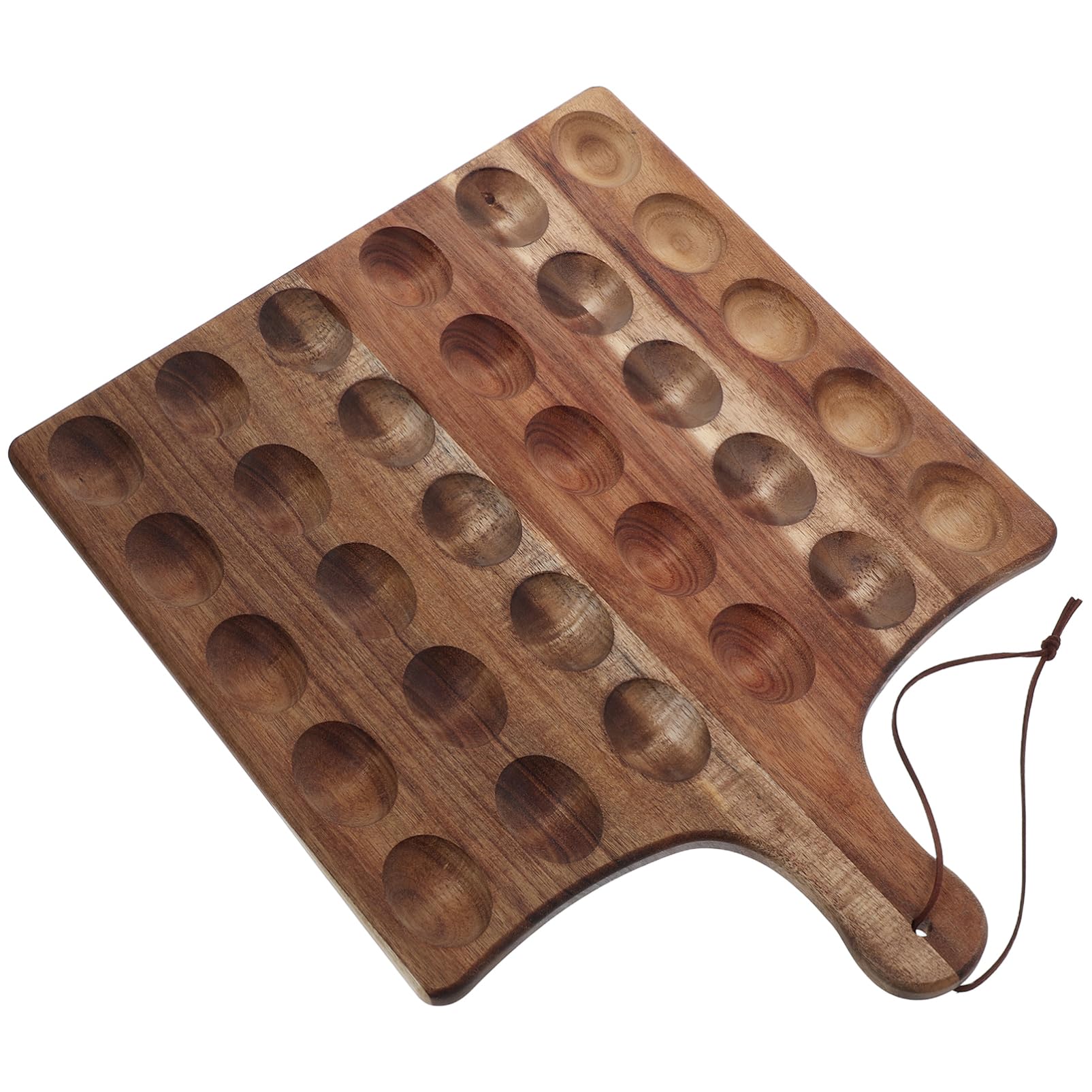 PRETYZOOM Bandeja De Madera para Platos Rellenos Soporte De Doble Cara Bandeja Cuadrada para Servir Platos Pequeños Expositor De Mostrador para Eventos En Casa.