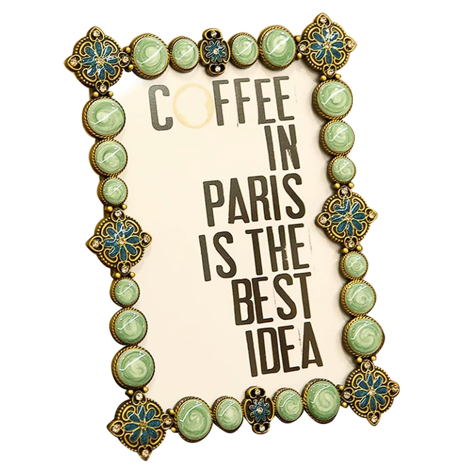 Photo Frame Stand Wedding Photo Frame Creative Photo Tabletop Display, Zinc Alloy with Glass photograph