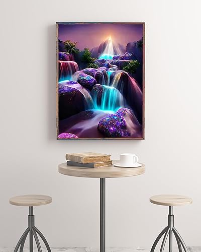 Miniatura 64 de KINPLUB Kits de pintura de diamantes de playa en forma de corazón para adultos, kits de arte de diamantes de puesta de sol 5D para principiantes